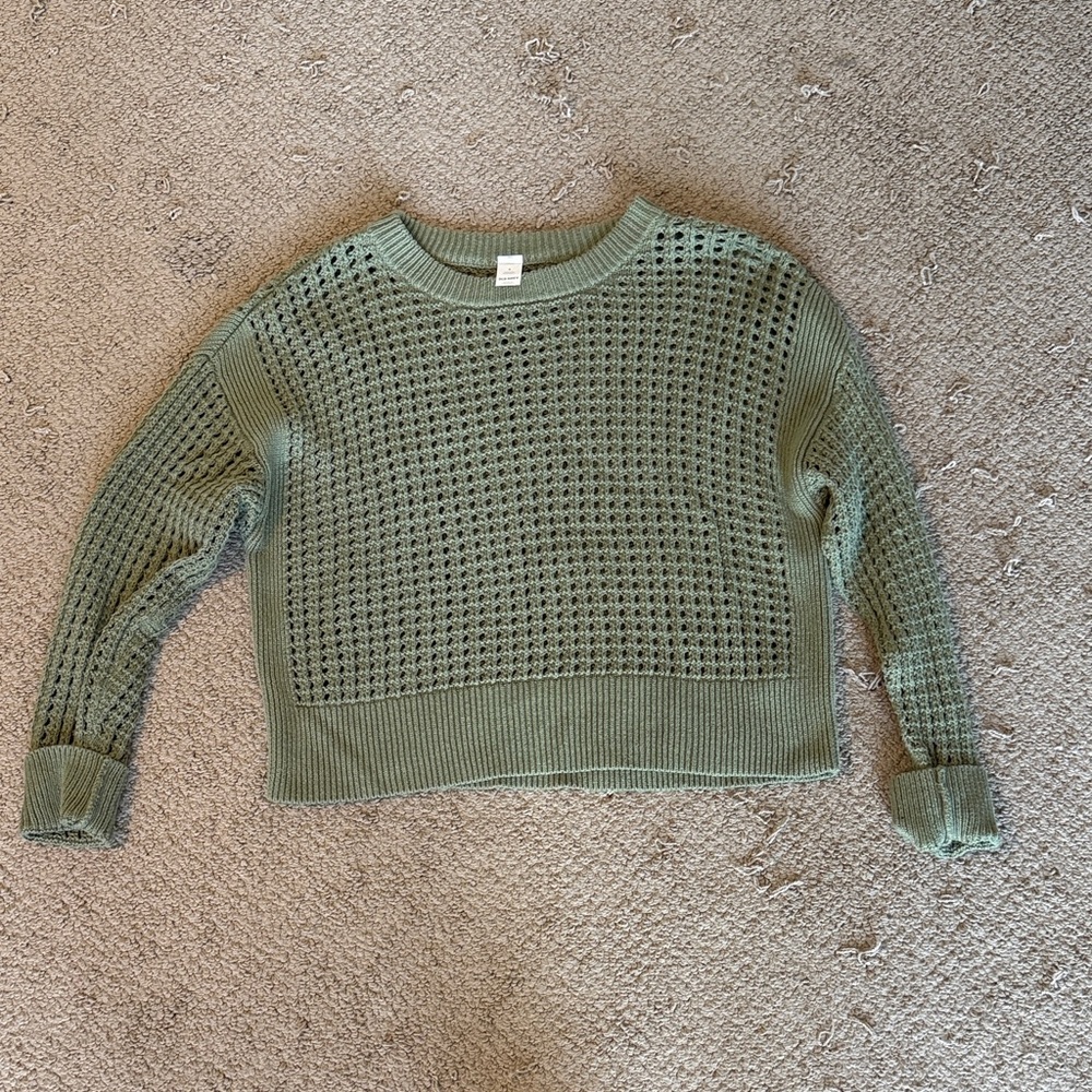 Old Navy Sage Green Women's Crew Neck Sweater